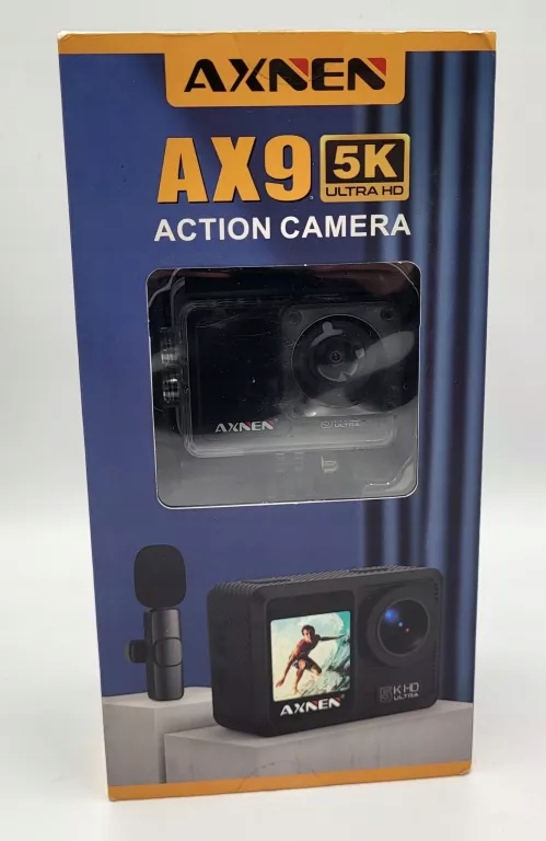 KAMERA AKCJI AXNEN AX9 5K 30FPS ZE ZDALNYM MIKROFONEM WIFI