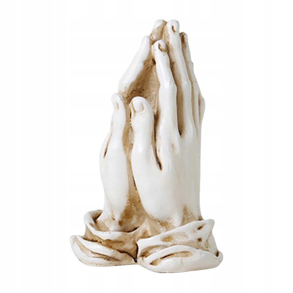Praying Hands Figurine Ornament Retro Style Resin Artwork Hand Model Beige