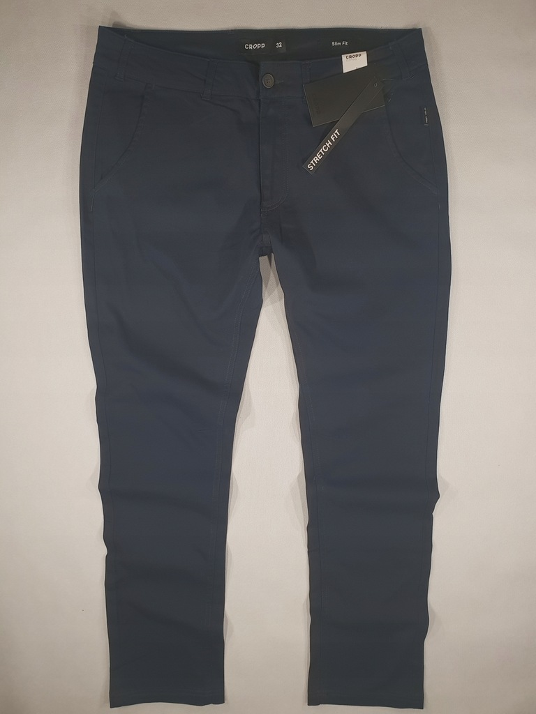 CROPP spodnie navy chino stretch slim W38 102cm