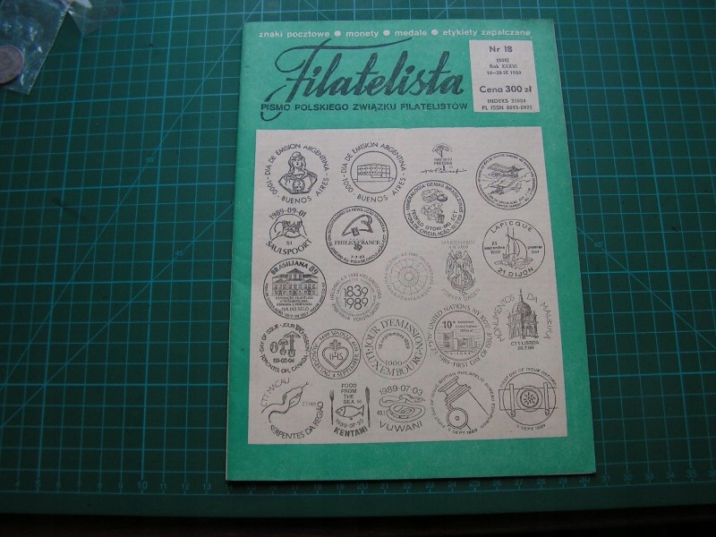 (KT 129) FILATELISTA nr 18 - 1989 r.