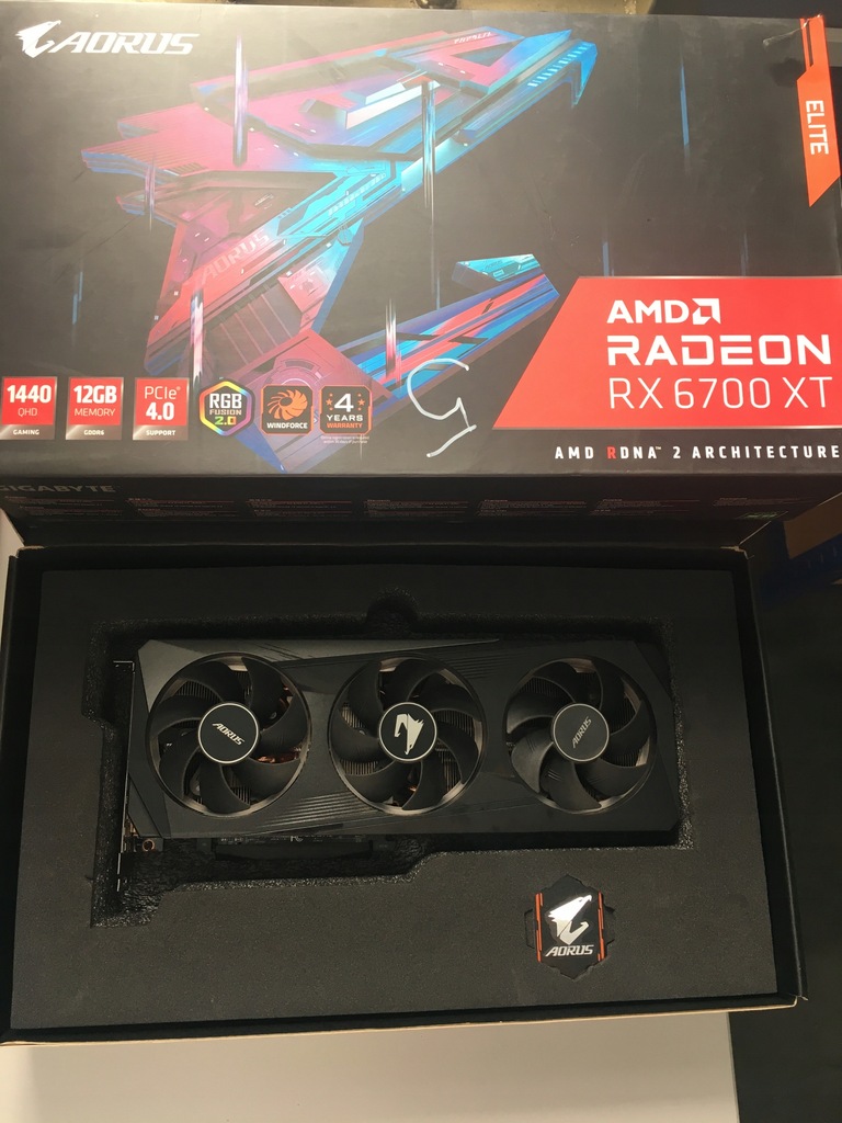 KARTA GRAFICZNA AORUS RADEON RX 6700 XT ELITE*