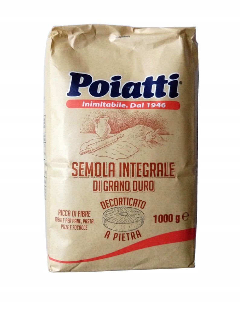 Mąka pełnoziarnista Semola Integrale Poiatti 1kg