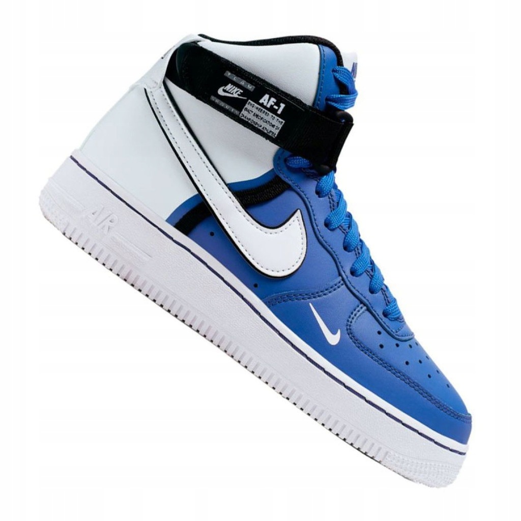 Białe Niebieskie Skórzane Buty Nike r.37,5