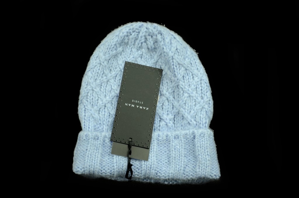 N1M025 ZARA __FB8 CZAPKA MĘSKA WZÓR BEANIE __M