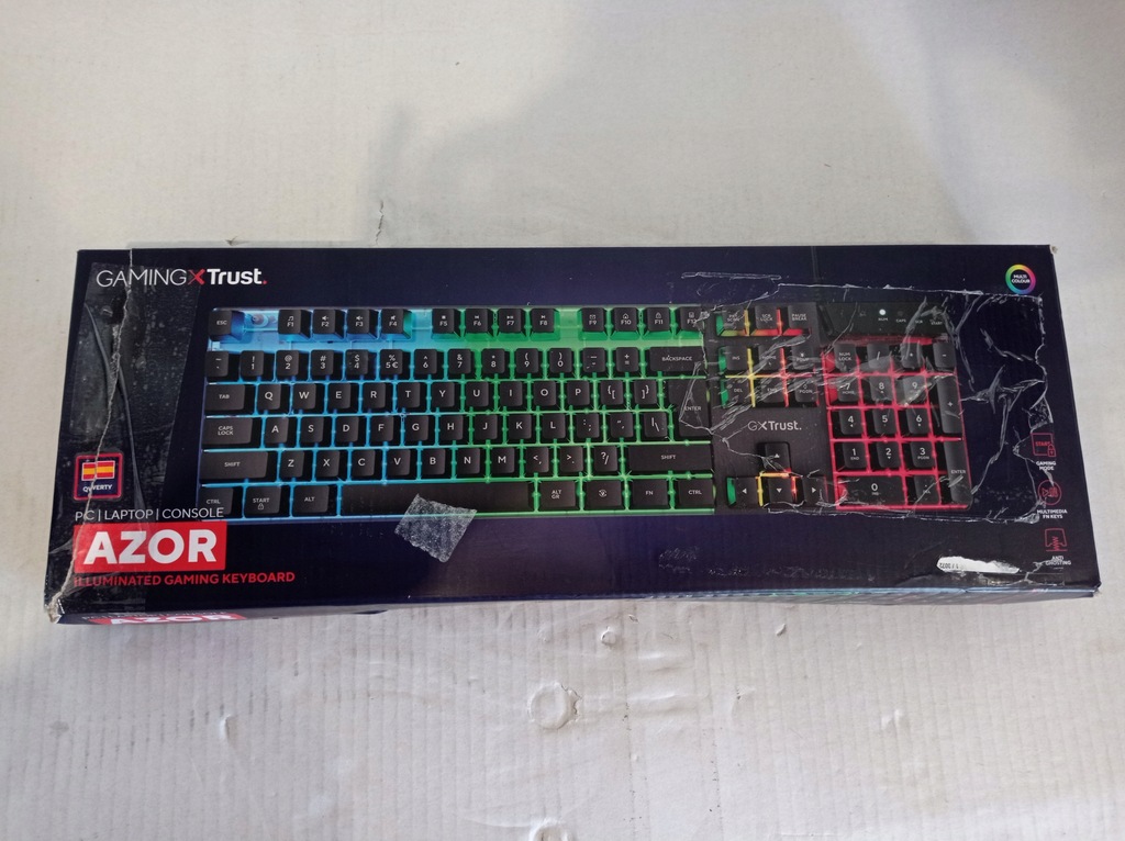 Klawiatura membranowa GXT 835 Azor Układ klawiatury QWERTY (Włochy).