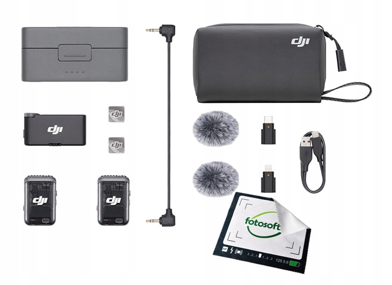 System mikrofonów bezprzewodowych DJI Mic 2 (2 TX + 1 RX)