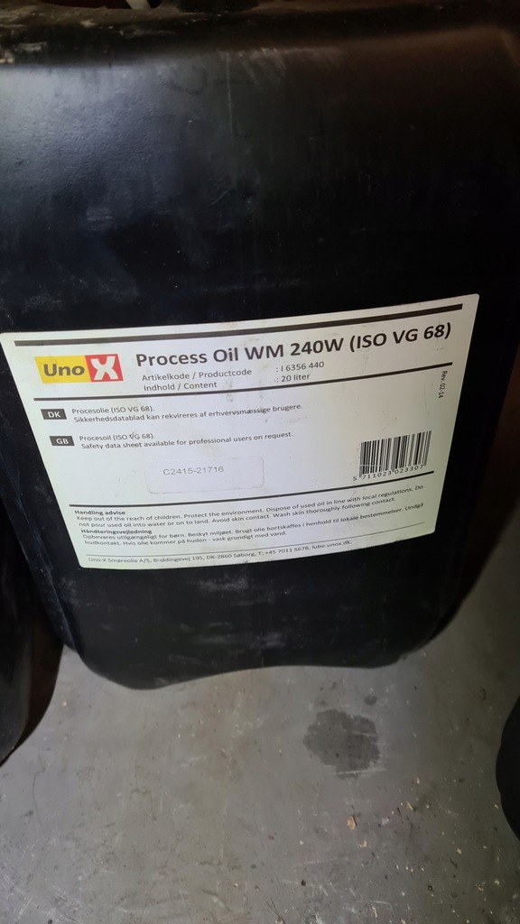UNOX PROCESS OIL WM 240W ISO VG 68 HYDRAULICZNY