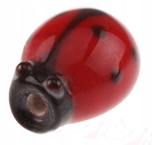 L375N LAMPWORK BIEDRONKA 15mm 15SZT