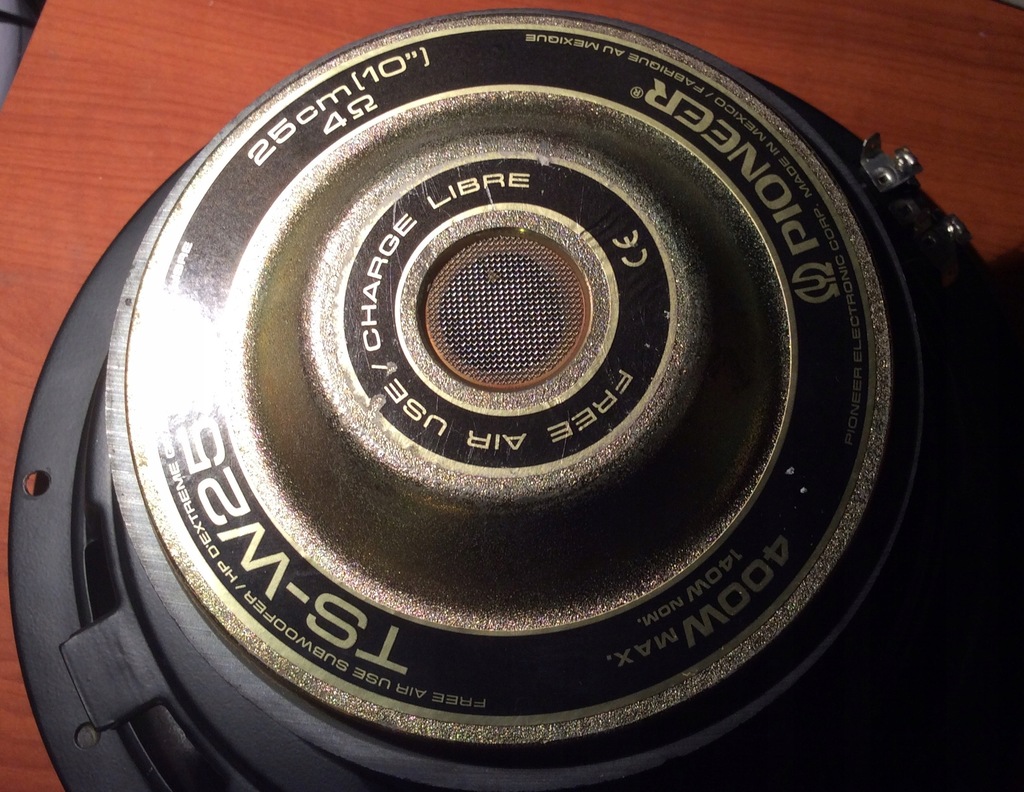 głośnik Pioneer TS-W253F 25cm 20-2500Hz 92dB 400W