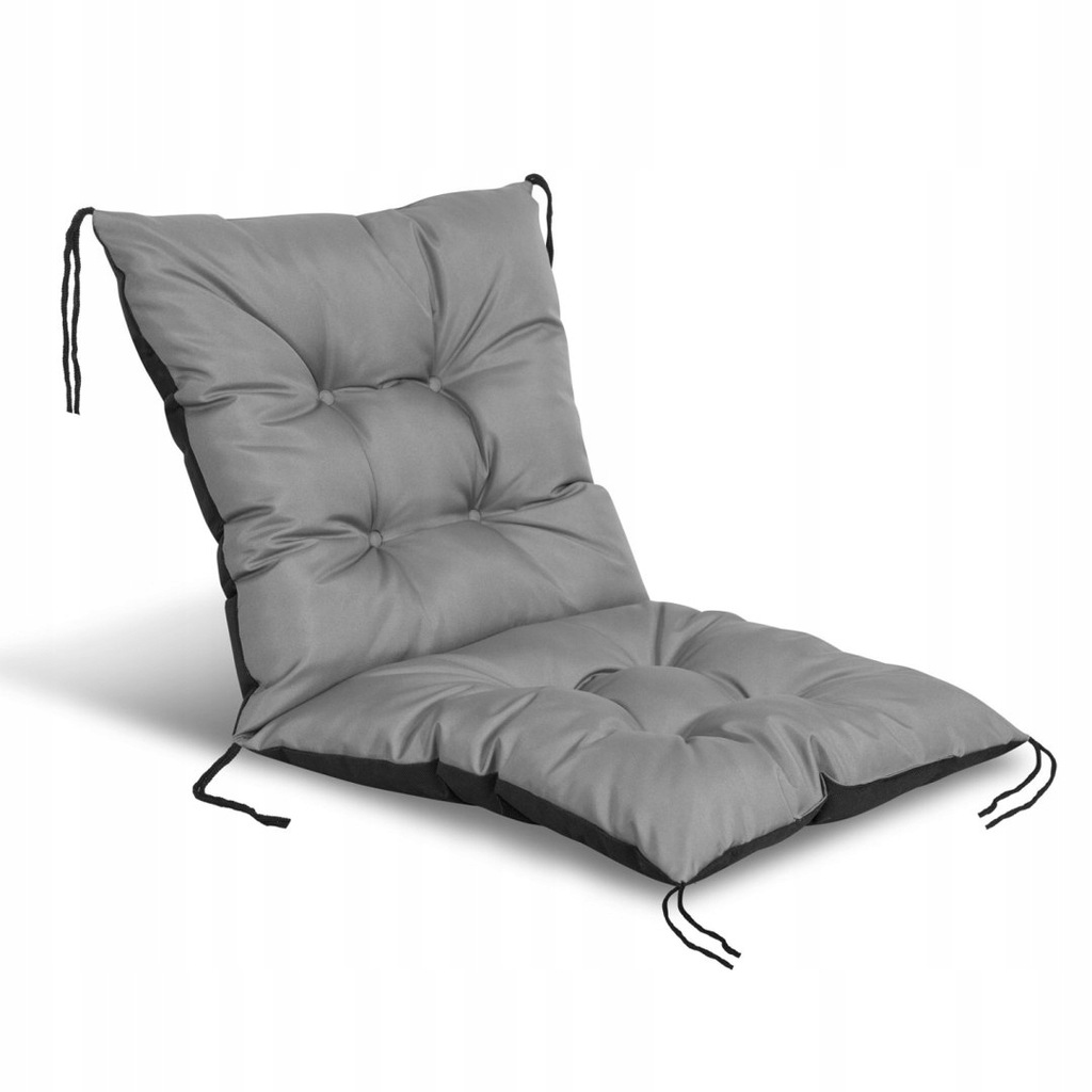 Poduszka ogrodowa na krzesło, szara 50x50x50 cm
