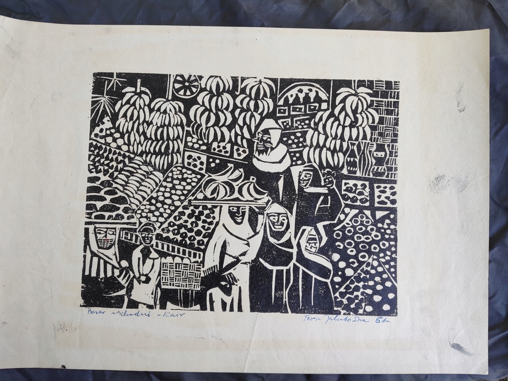 Obraz grafika Teresa Jakubowska ,,Bazar wschodni Kair