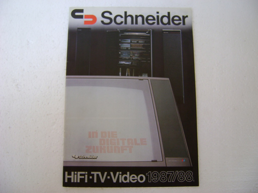 KATALOG PROSPEKT SCHNEIDER HIFI TV VIDEO 87/88 (GB