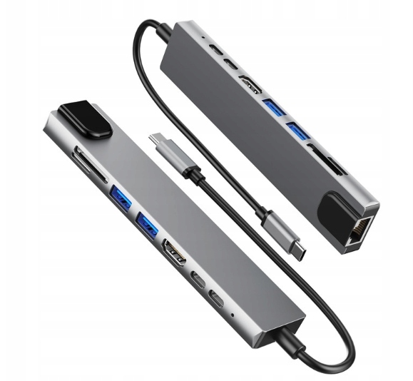 Купить Адаптер 8-в-1-концентратор USB-C HDMI 4K SD Ethernet RJ45 Mac: отзывы, фото, характеристики в интерне-магазине Aredi.ru