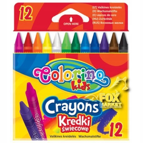 Kredki Colorino Kids świecowe 12 kolorów
