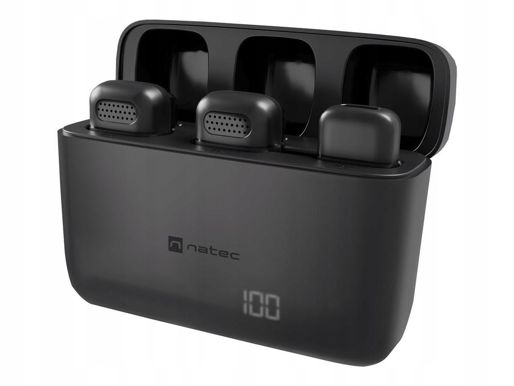 NATEC NMI-2254 Hopper mikrofon krawatowy bezprzewodowy USB-C 2 sztuki