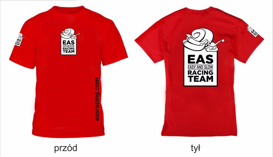 T-shirt z logo EAS Racing Team damski XS