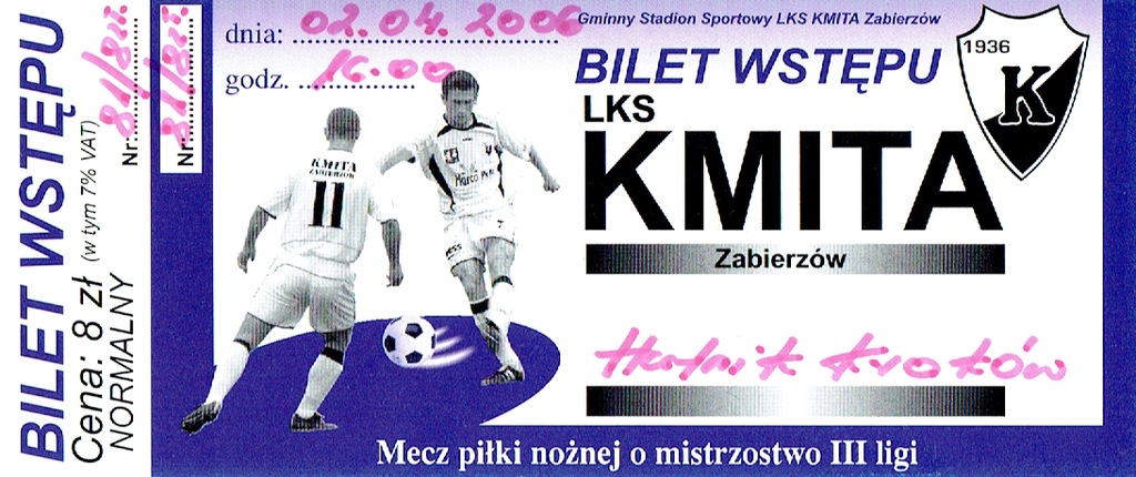 KMITA ZABIERZÓW - HUTNIK KRAKÓW 2.4.2000 r.