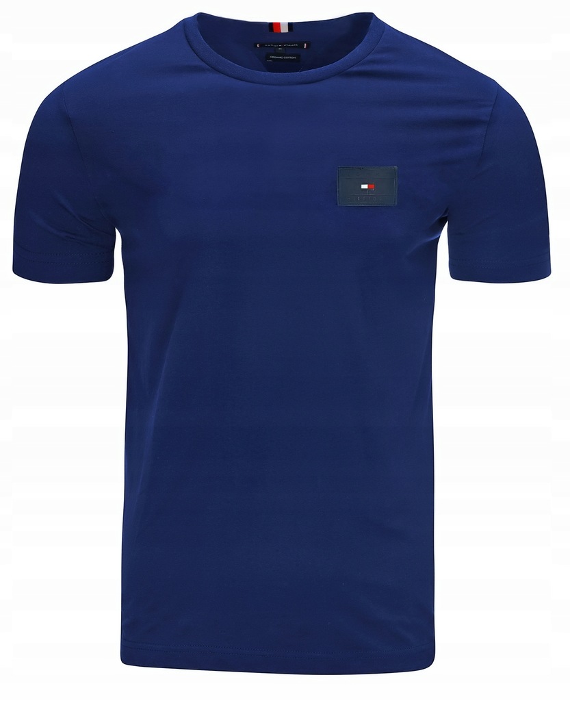 T-shirt męski z logo TOMMY HILFIGER niebieski - XL