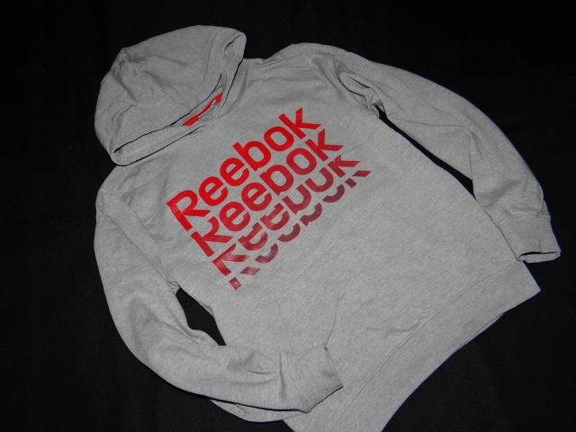 REEBOK LOGOWANA MELANŻ DRESOWA BLUZA 146/152