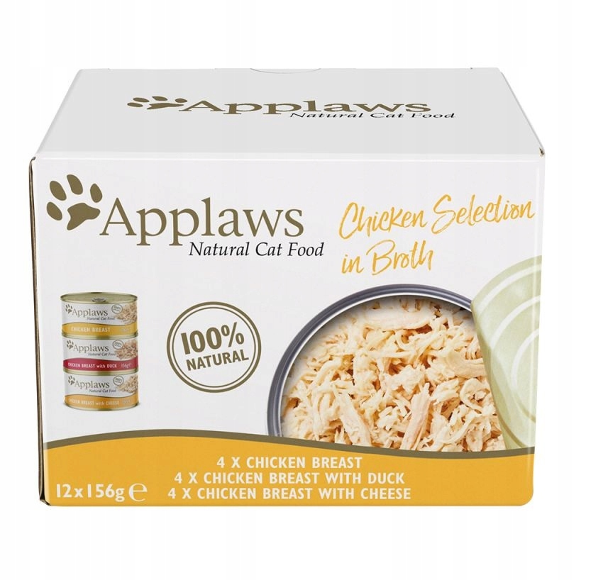 APPLAWS Chicken Selection Multipack kurczak w sosie dla kotów 12x156g