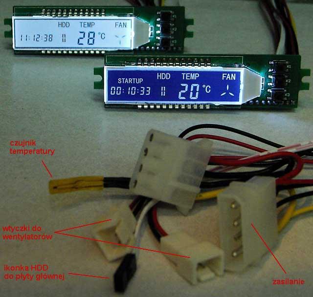 ART Wyświetlacz LCD (White/Blue) - Zegar/Termometr