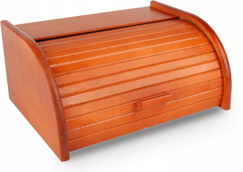 CHLEBAK POJEMNIK NA PIECZYWO CHLEB DREWNIANY DUŻY MAHOŃ