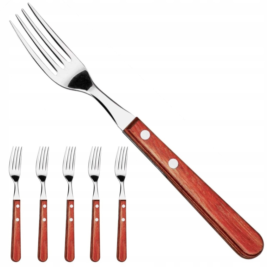 Zestaw widelców do steków pizzy nierdzewne Churrasco GAUCHO zestaw 6 szt. H