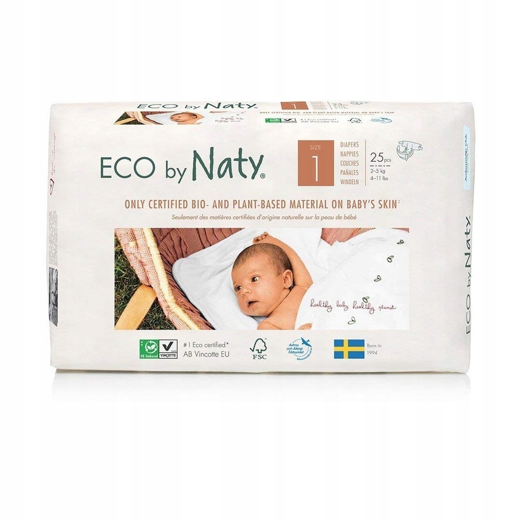 Eko By Naty Pieluchy Pampersy Ekologiczne R 1 Oficjalne Archiwum Allegro