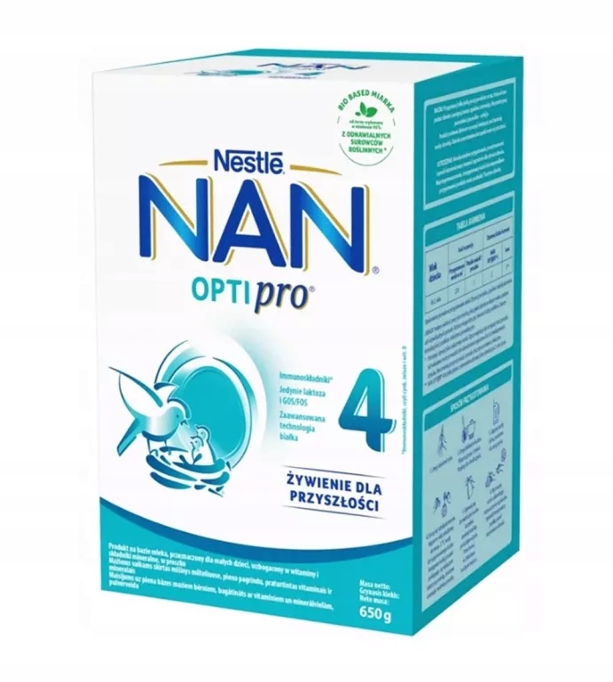 NESTLE NAN OPTIPRO 4 MLEKO NASTĘPNE 650G