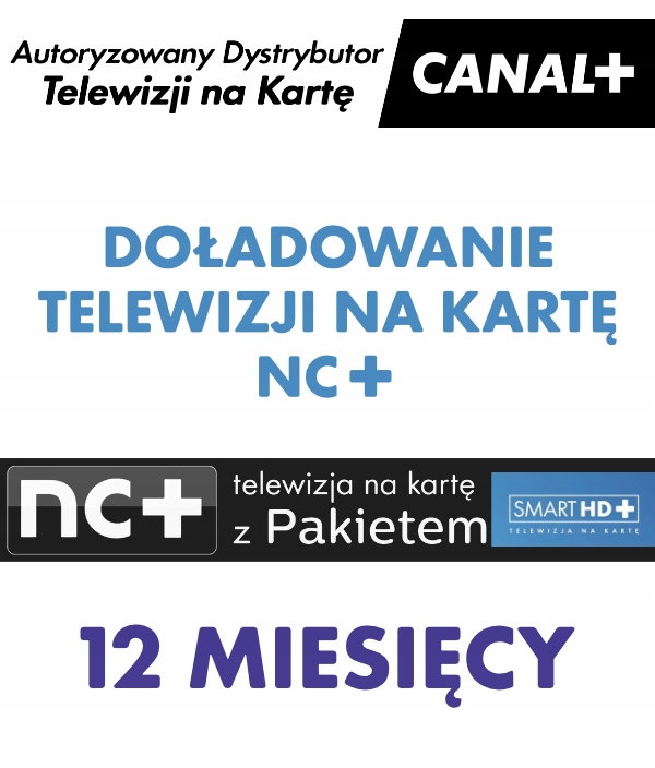 Doładowanie Telewizji na kartę SMART HD 12 msc