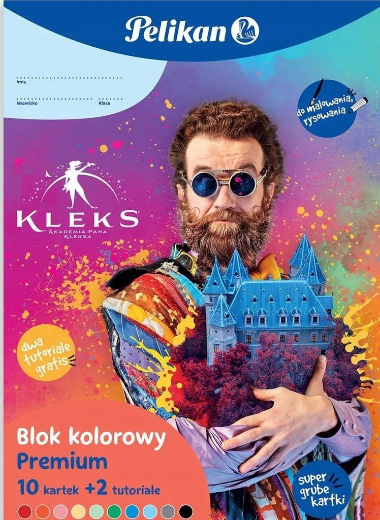 KLEKS BLOK TECHNICZNY KOLOROWY A4 AKADEMIA PANA KLEKSA