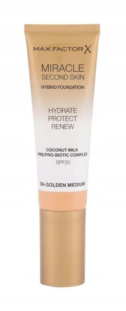 Max Factor 06 Golden Medium Miracle Second Skin SPF20 Podkład 30ml (W) (P2)