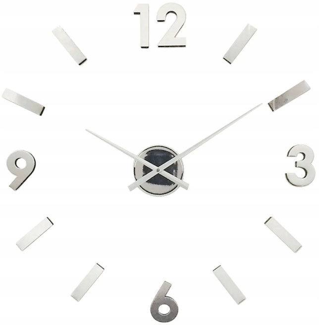 Zegar ścienny przyklejany VERNER Jysk loft srebrny 11665301549