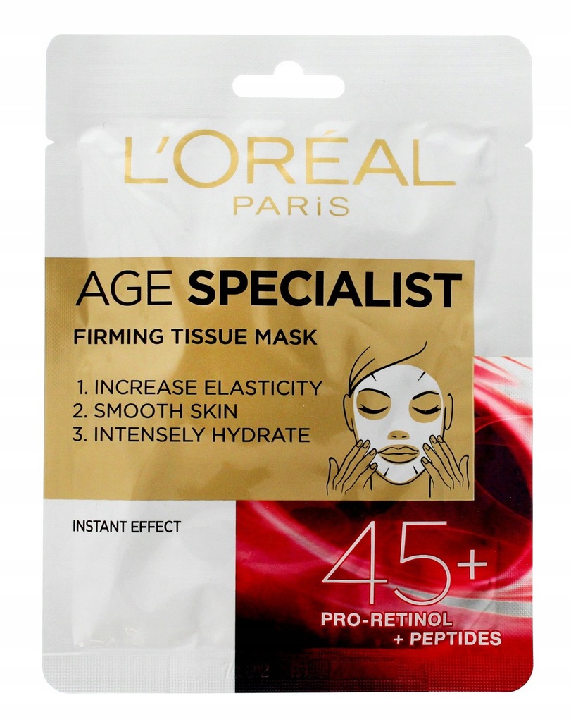 Loreal 45+ Maska na tkaninie ujędrniająca 30g
