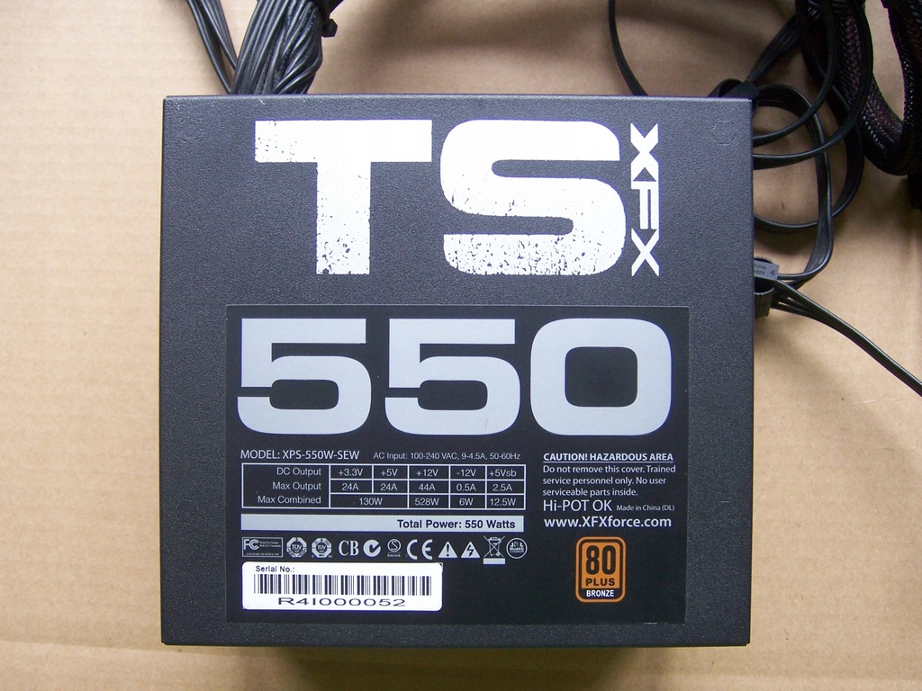 Zasilacz XFX TS-550W Bronze 80+ XPS-550W-SEW ATX