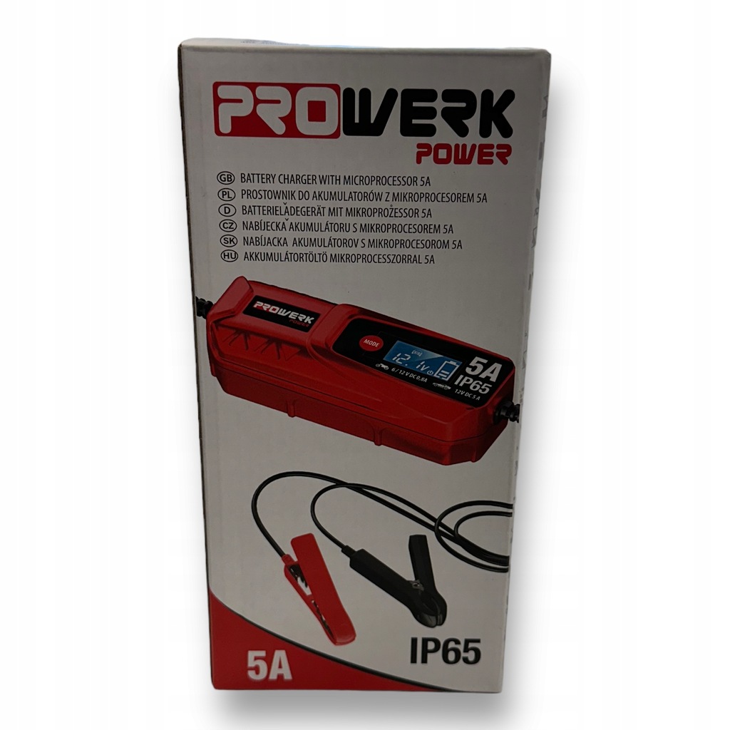 Prostownik mikroprocesorowy Prowerk Power 5A IP65