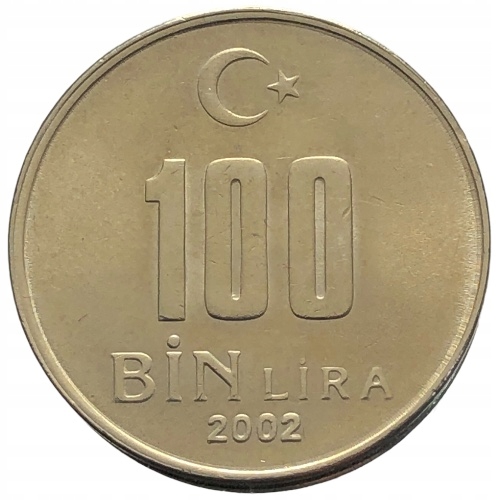66733. Turcja, 100 000 lir, 2002r.