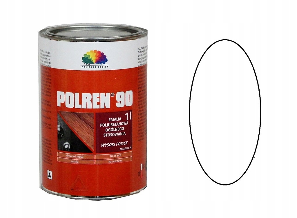 POLREN poliuretanowa FARBA DO ŁODZI 1L Biała
