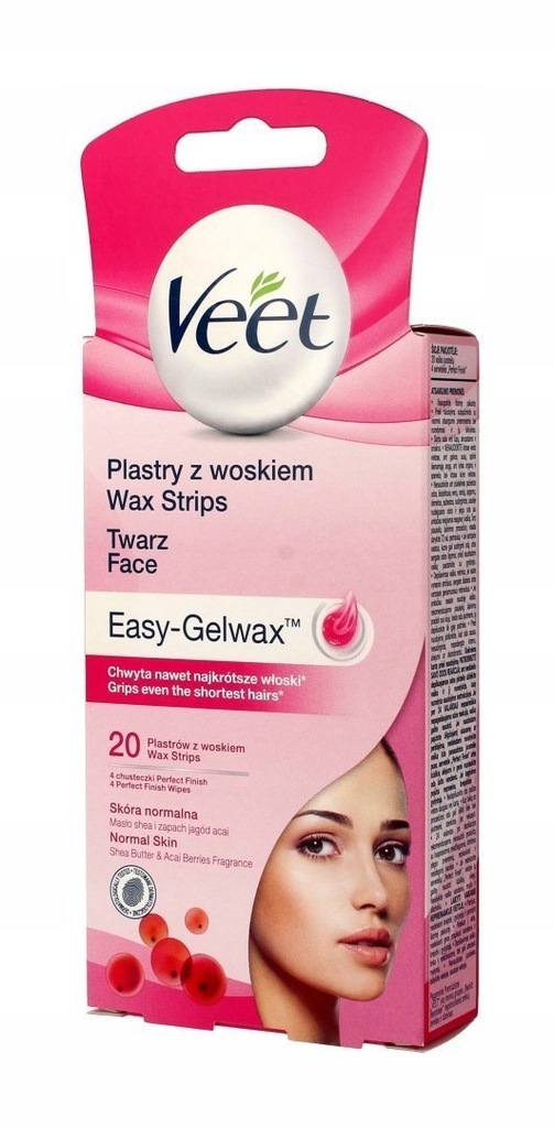 Veet Plastry z woskiem do depilacji twarzy Easy-Ge