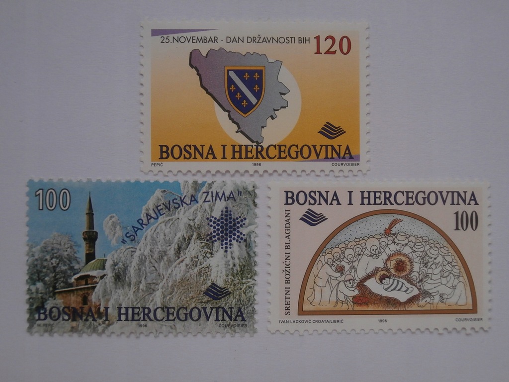 Bośnia + Hercegowina - zestaw - Mi. 73, 74, 75 OPIS ! **