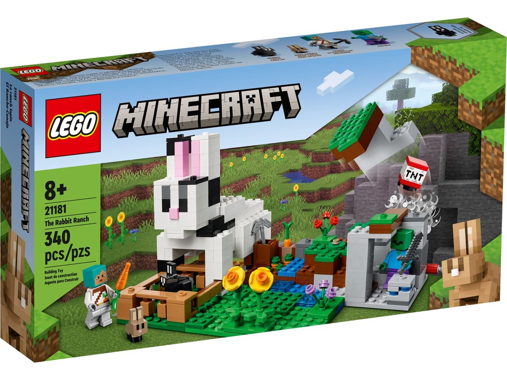 LEGO Minecraft 21181 Królicza farma Uszkodzone Opakowanie