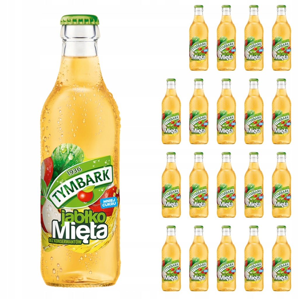Tymbark Butelka Napój Jabłko - mięta 20x0,33l
