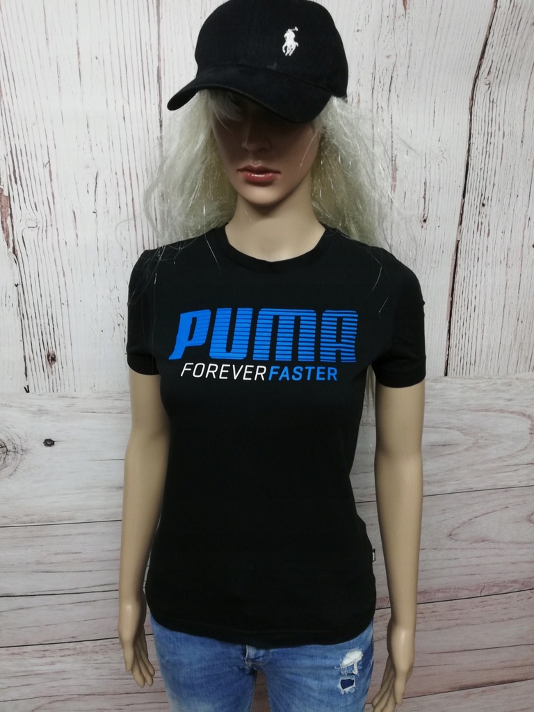 Koszulka PUMA czarna t-shirt new model damska XS