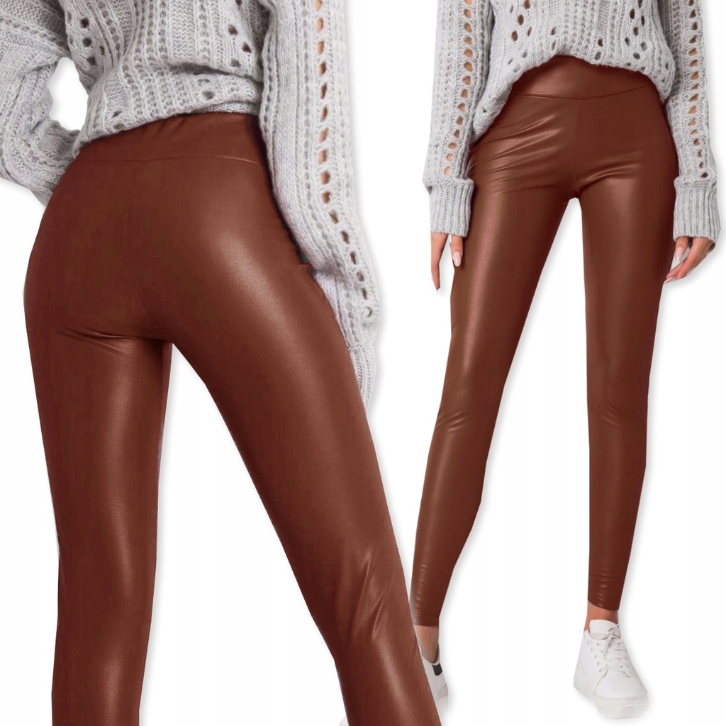 LEGGINSY MODELUJĄCE Latex WYSOKI STAN KOLORY - S/M