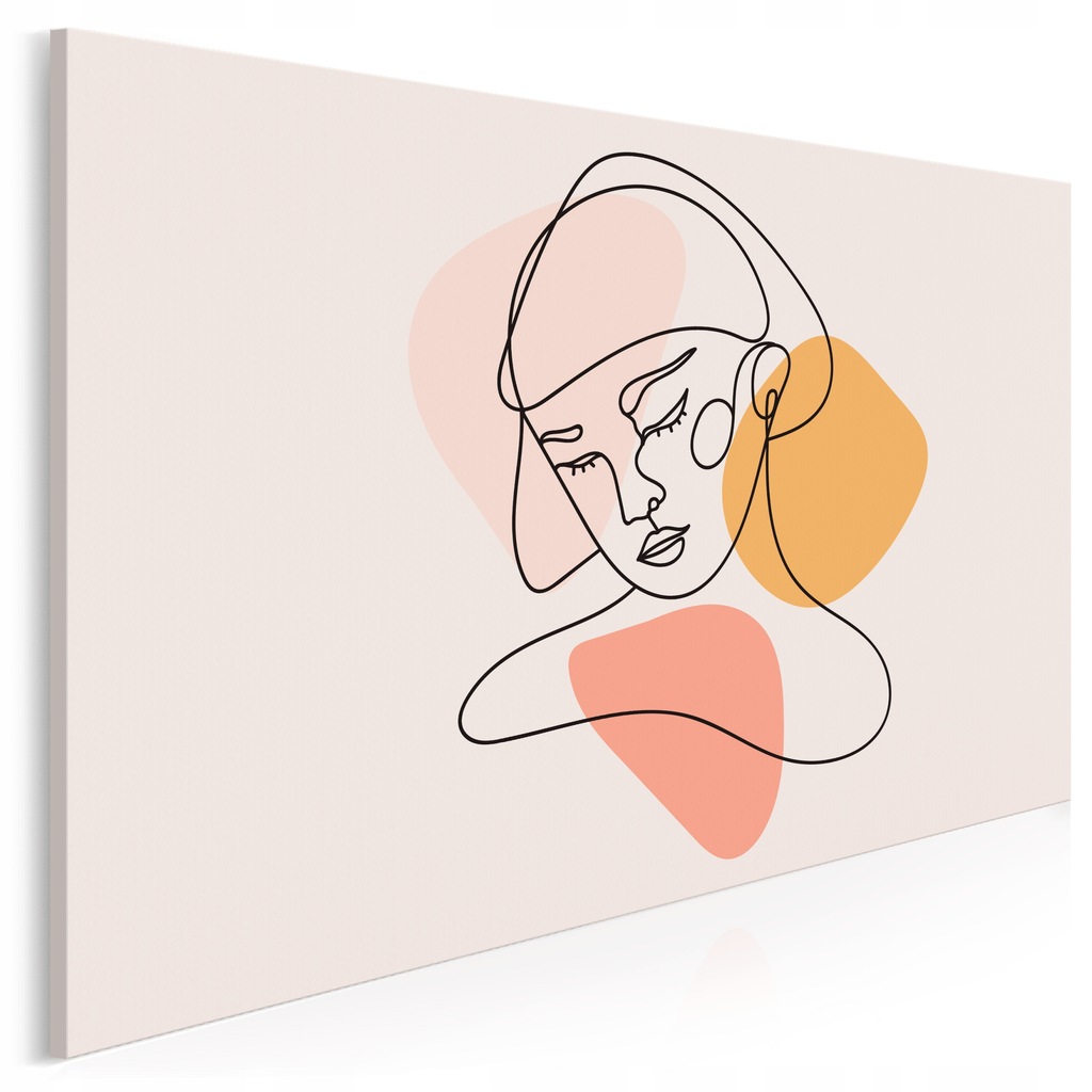 96303 Nowoczesny obraz MINIMALIZM PORTRET PASTELE