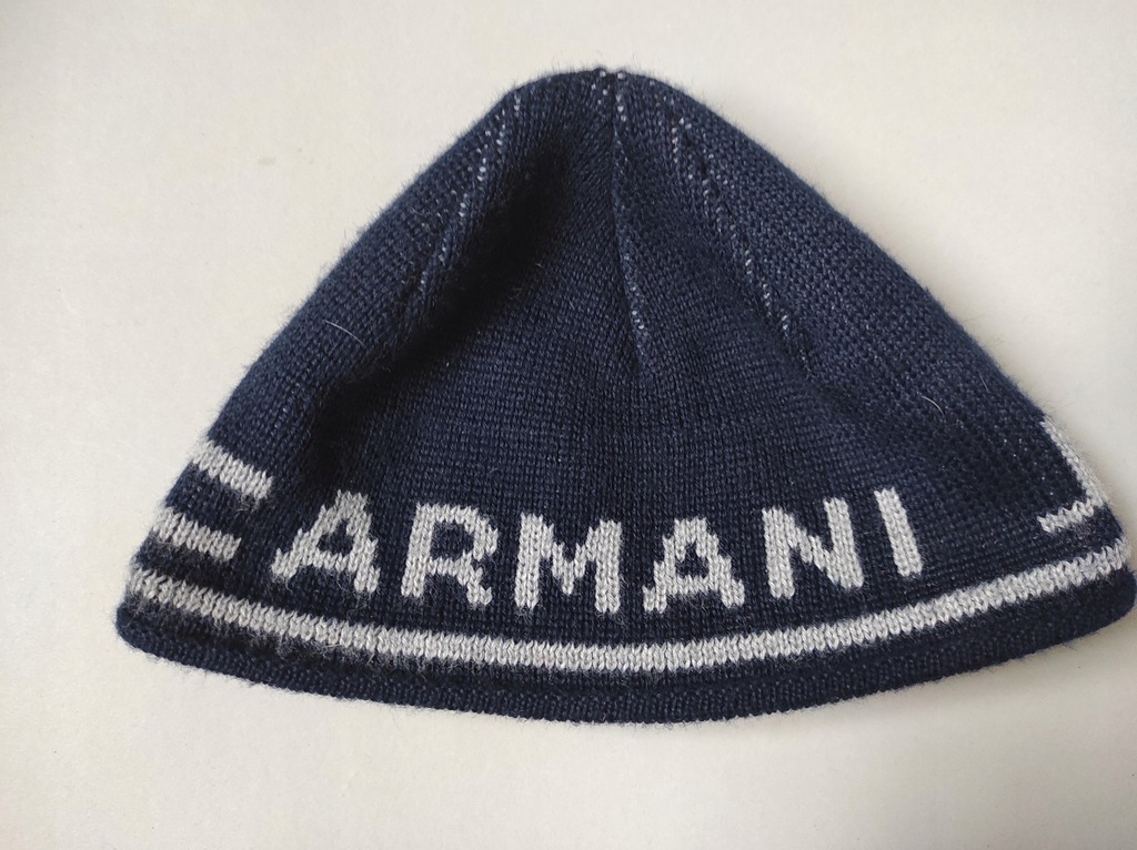 Armani jeans czapka zimowa wełna