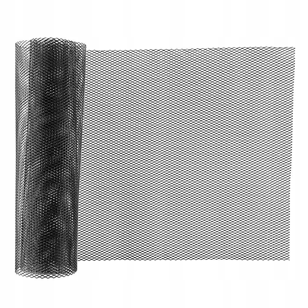 Siatka Aluminiowa Czarna 100X25cm Oczko 3x6 mm
