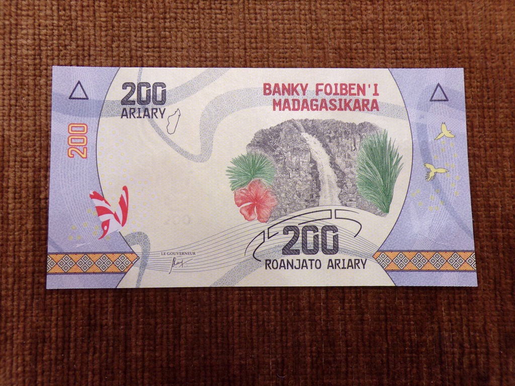 MADAGASKAR 200 ARIAR UNC