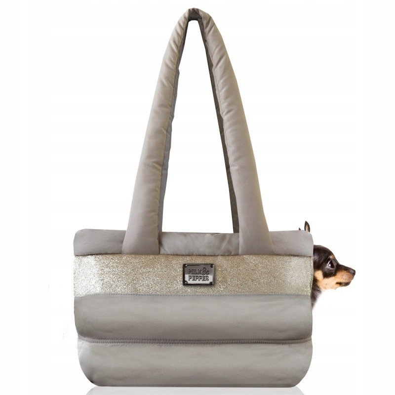 MILK AND PEPPER ekskluzywna torba dla psa ZŁOTA M 11471422921