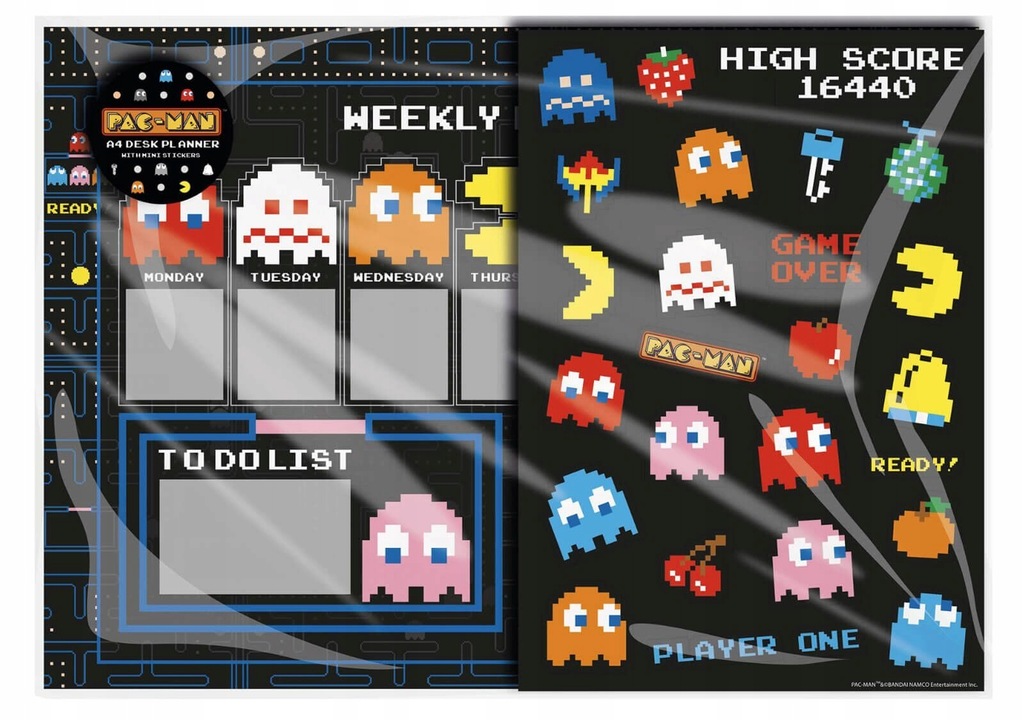 Pac-Man High Score - planer organizer biurkowy A4